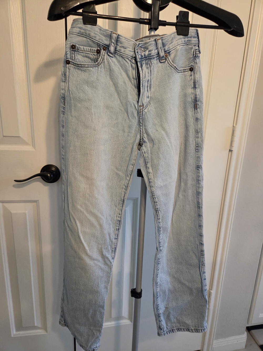 abercrombie kids Light Blue Straight-Leg Jeans
